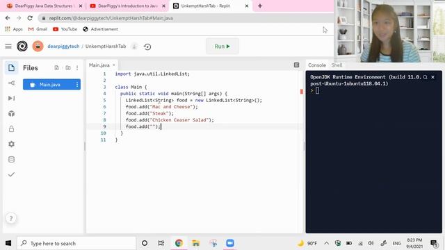 DearPiggy Java Data Structures - LinkedLists & LinkedList vs. ArrayList