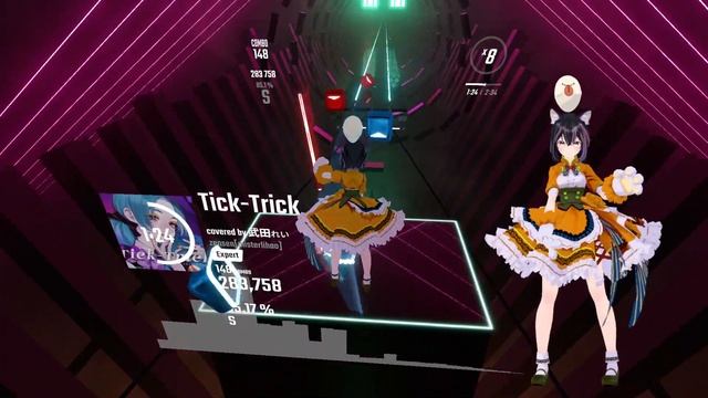 【BeatSaber】 Tick-Trick covered by 武田れい - 前線(zensen) / Mapper:李昊 (misterlihao)さん