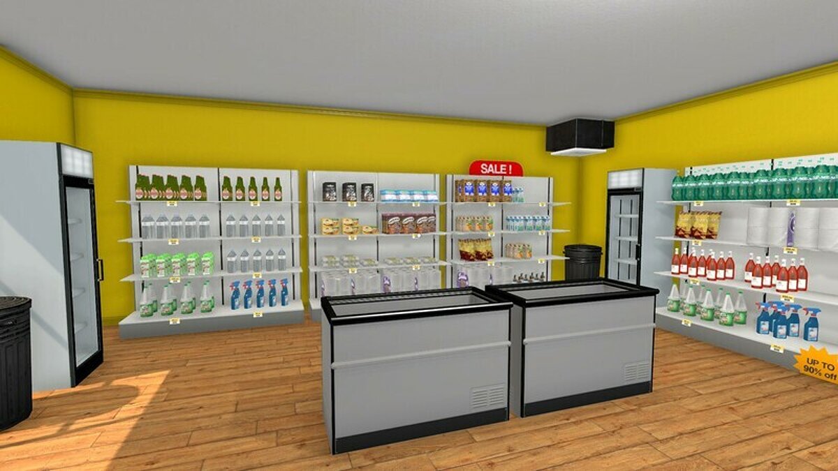 Открыл свой магазин в игре Supermarket Simulator