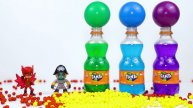 Satisfying Video l How to make 5 Rainbow fanta Bottle with Beads Balls ASMR drop