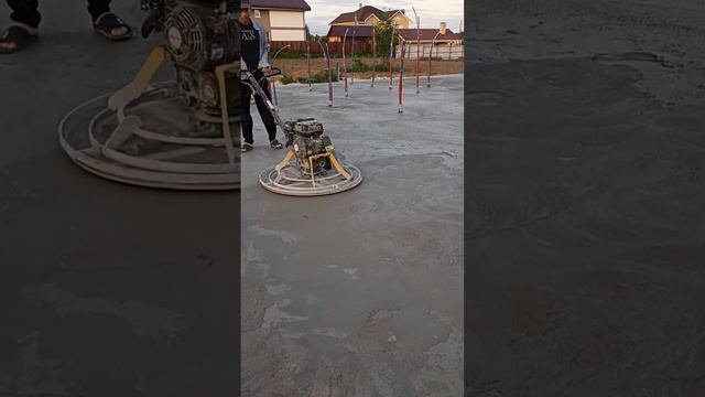 затирка бетона, вертолет
