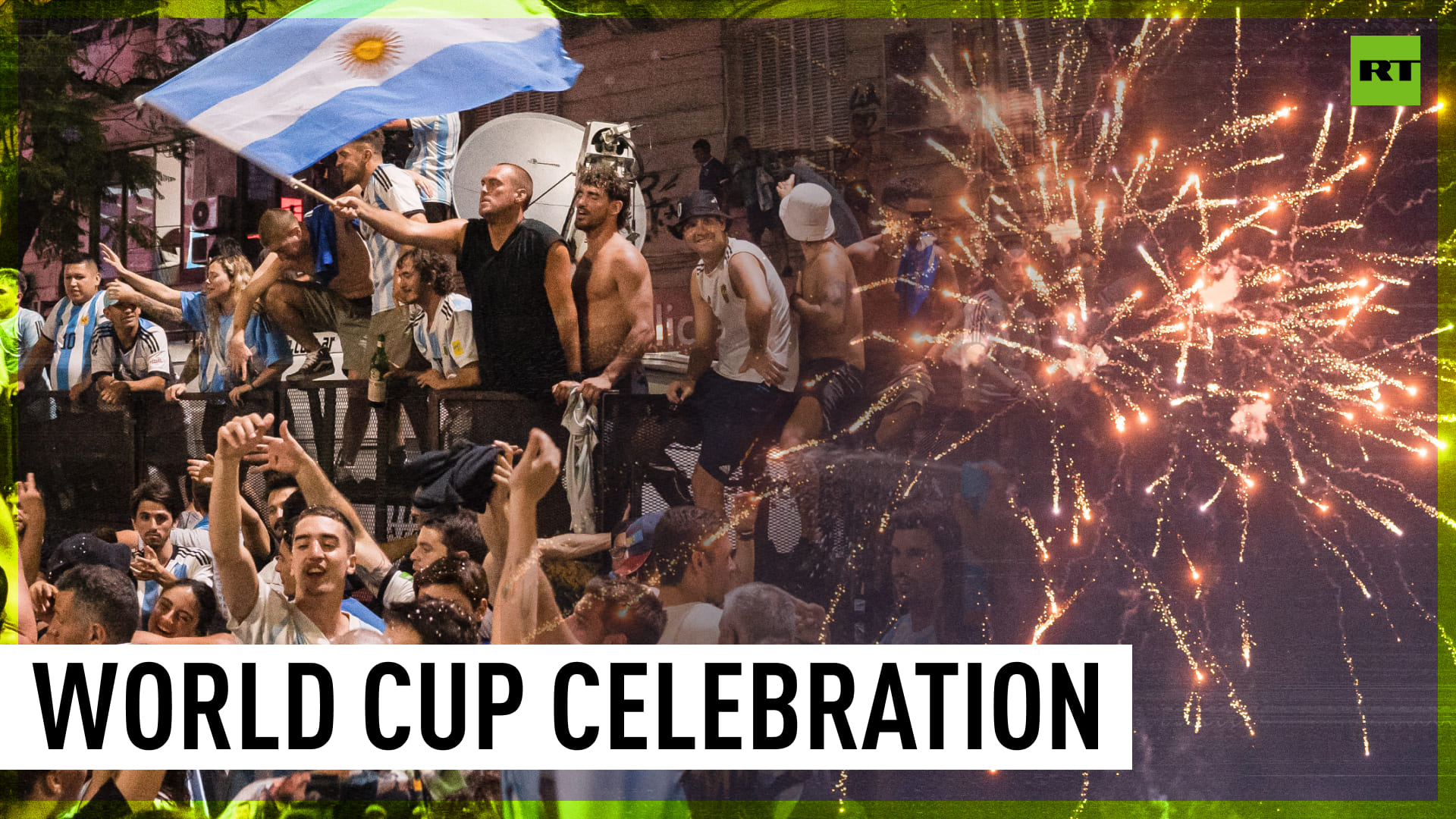 Fans celebrate Argentinas World Cup victory in Barcelona