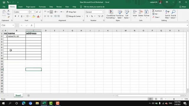 Microsoft Office Excel - 2  - Home (Font)