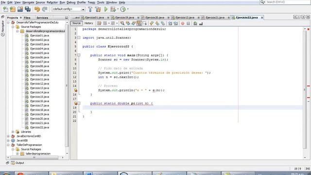 Ejercicio22 (JAVA) - CALCULO DEL NÚMERO  π
