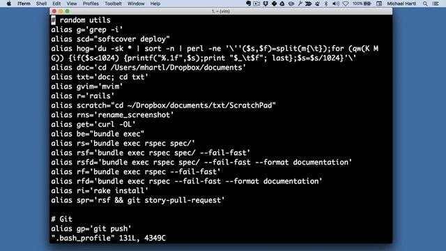Section 1.3: Editing small files from Learn Enough Text Editor to Be Dangerous