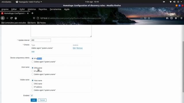 06 - Descoberta de rede e autorregistro zabbix agent