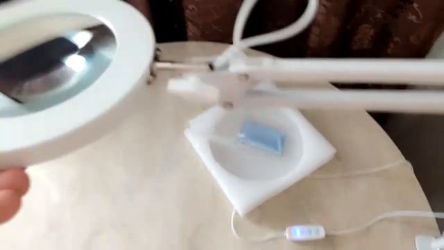 многофункциональная настольная лампа лупа на штативе с подсветкой из китая обзор