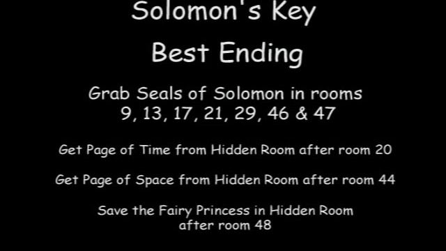 Solomon's Key (NES) - All Three Endings