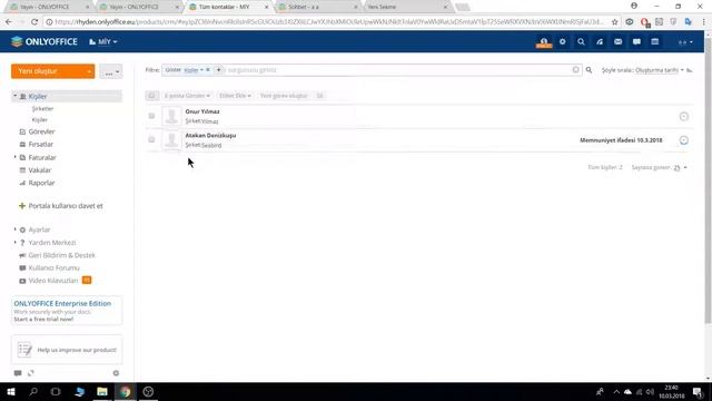 OnlyOffice Doküman Yönetim Sistemi Kullanımı