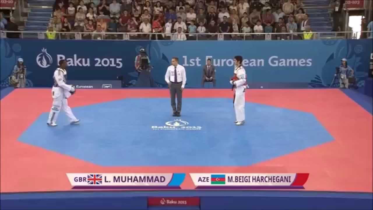 Taekwondo WTF. Baku 2015 European Games. Quarterfinal. M-68. Muhammad-Beigi Harchegani.