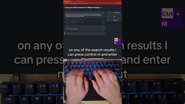 New global shortcut ctrlm on Windows or cmdm on Mac to access the comment field from every screen