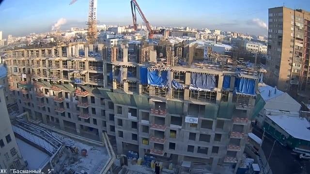 Таймлапс Басманный 5. 30 ноября 2016. Камера 1