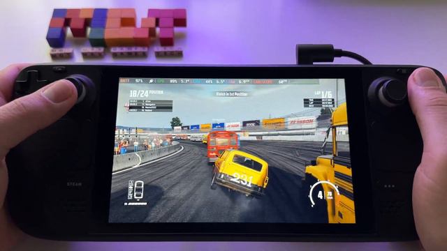 Wreckfest - Steam Deck gameplay | derby demolition racing game | 60 FPS