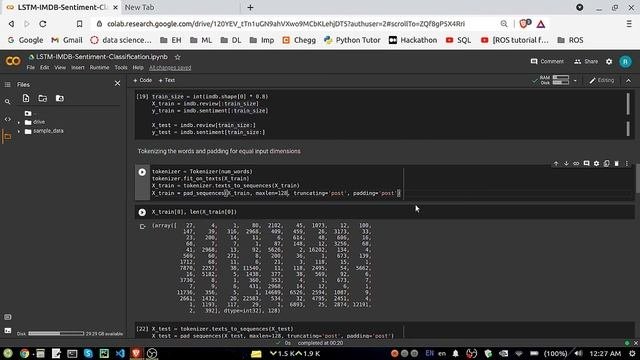 Sentiment Analysis and Classification using IMDB Dataset and LSTM