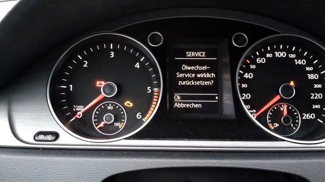 Сброс ТО и Замены масла Passat CC