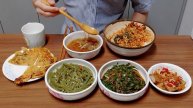 저녁밥(저녁 8시) 김치전 김치비빔밥 먹방(ft. 김칫국, 김치) Dinner (8:00 p.m.) Kimchi Bibimbap with Kimchi Jeon Mukbang
