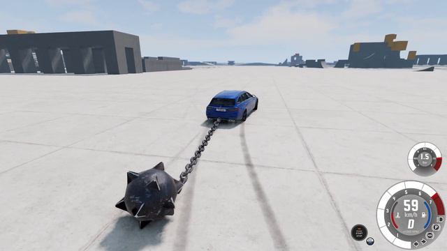 Mercedes E63S Beats Audi A6 With Giant Flail BeamNG Drive