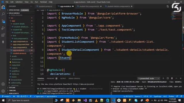 #Angular 10 in Telugu  #19  Using a Service in Angular 10 in Telugu || RSK Helpline