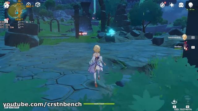 Intel Core i5-3320M \ Intel HD Graphics 4000 \ Genshin Impact @1600x900 0.8 res.scale (8GB RAM)