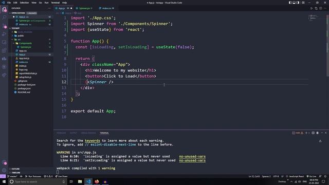 Create a Loading Spinner in React in HINDI