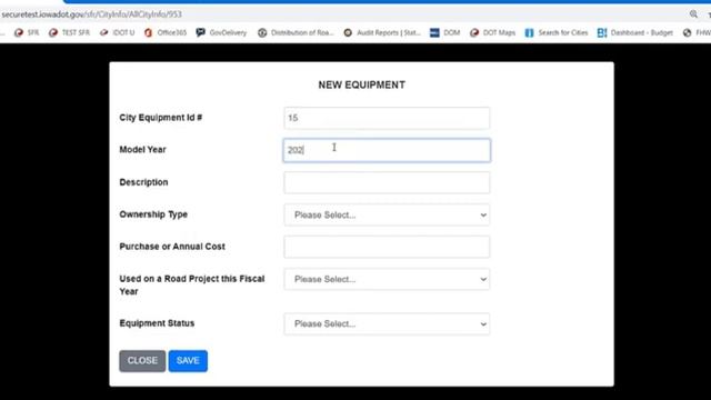 SFR Equipment Inventory