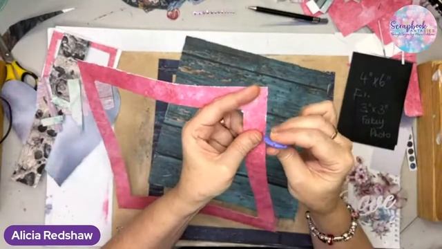 Feminine Grunge Scrapbooking Layout Class with Alicia Redshaw using her Runaway Princess Collection
