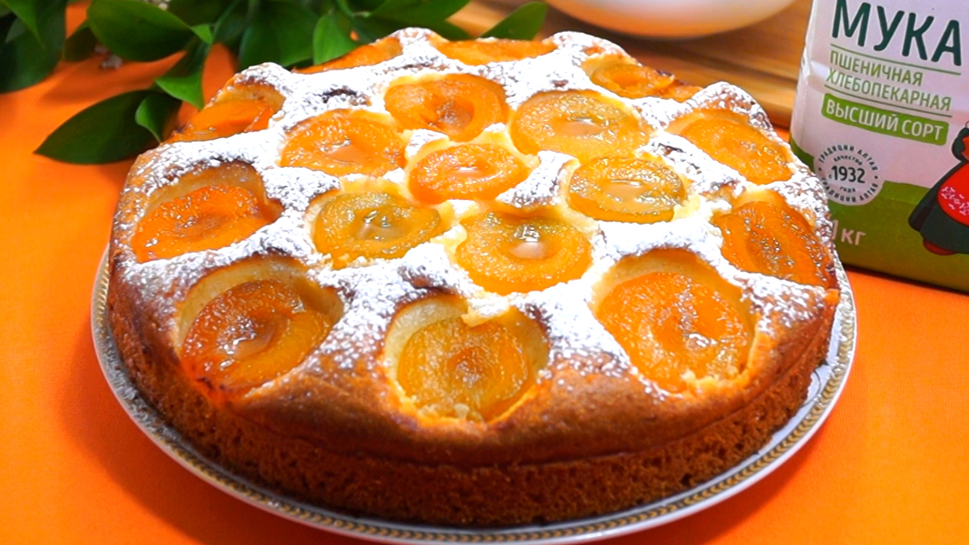 пирог из персиков свежих с фото