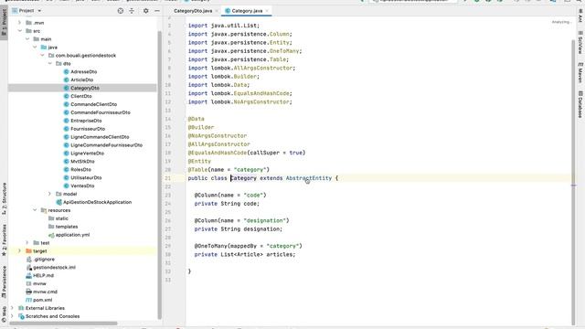 Projet Spring boot & Angular | Gestion de stock | Partie 7 : Creation des DTOs #2