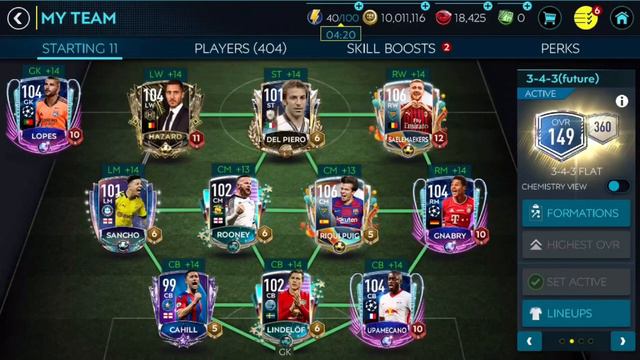 FIFA mobile 20: Team upgrade(141-155)