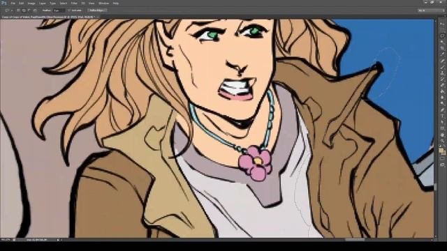 COMIC  Cyberpunk Apocaliptic Future War Terminator Style - Time Lapse Speed Art FLAT Color