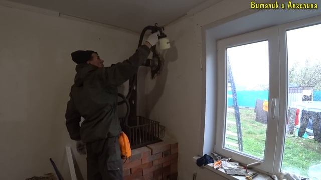ОТВЕЧАЮ НА КОММЕНТАРИИ / КУПИЛ ПОЛУБЛОКИ / ЗАМАЗАЛ ПЕЧКУ В САУНЕ / КУПИЛ ПРОДУКТЫ / УБРАЛСЯ В САУНЕ