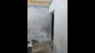 Дом из монолитного арболита под  крышу 2016 год, штукатурка 2017