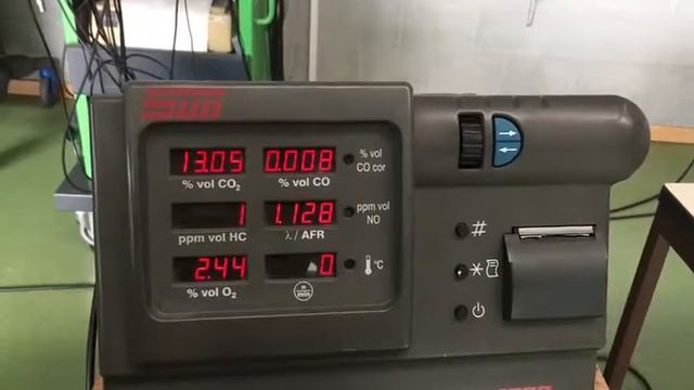 Emissietest Toyota Paseo 1.5 (Warme motor + verwarming + grote lichten met katalysator en demper)