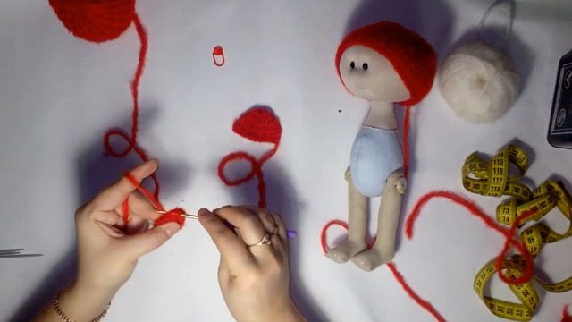 МК шапка для куклы спицами