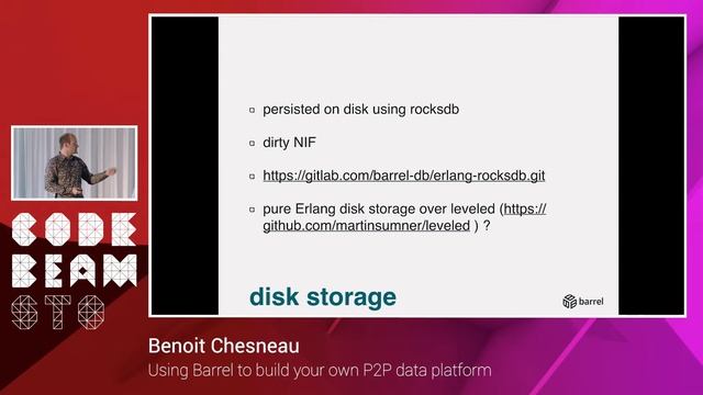 Benoit Chesneau - Using Barrel to build your own P2P data platform - Code BEAM STO