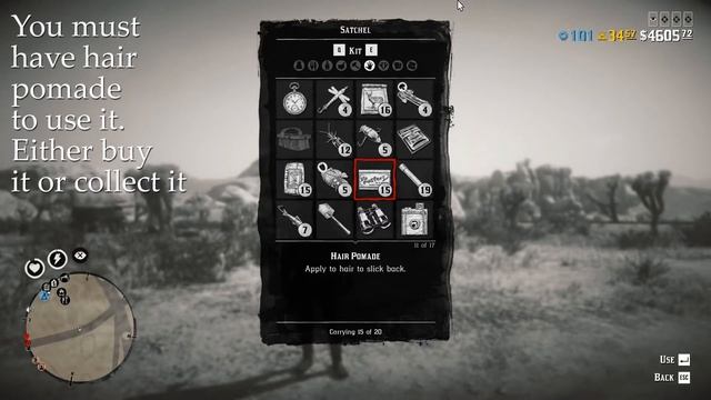 How to use Hair Pomade in Red Dead Redemption 2 PC