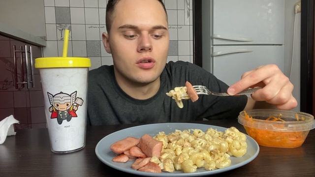 Мукбанг домашняя паста с сосисками/ проблемы недели