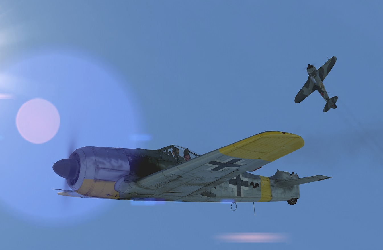 Ла-5ФН против , против Fw 190A-5. Фоккер сбит, отстрелил ему хвостовое оперение