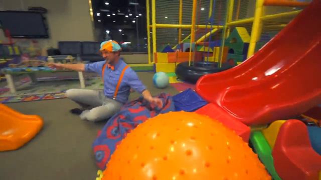 Blippi Visits Slides at an Indoor Playground!  Learn with Blippi  Educational Videos for Toddlers