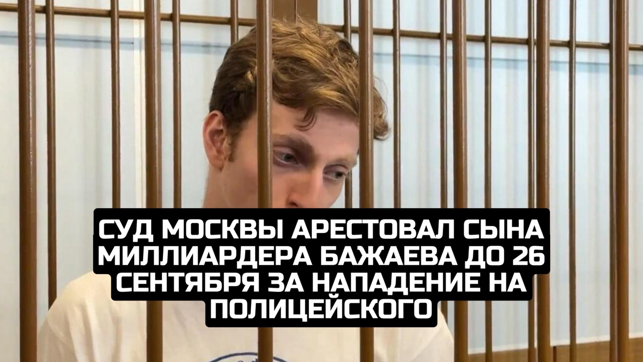 Суд Москвы арестовал сына миллиардера Бажаева до 26 сентября за нападение на полицейского