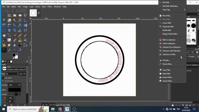 Round Logo Design in Gimp