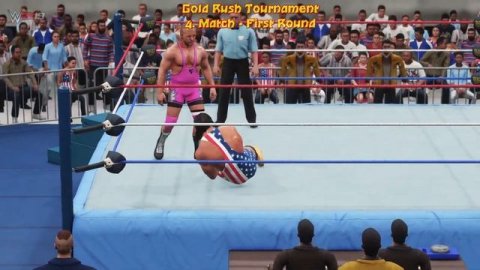 GOLD RUSH TOURNAMENT | Scott Steiner VS. Owen Hart | MATCH 4 | 2K19 Gameplay