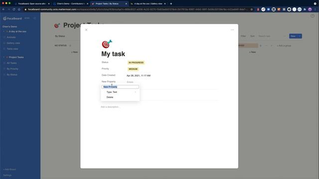 Focalboard: walkthrough demo