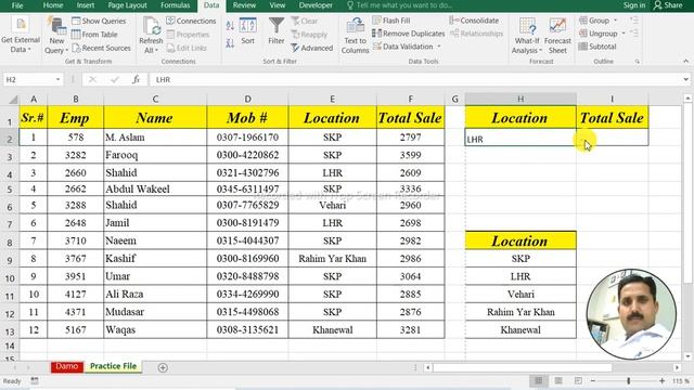 Highlight Rows Based on Cell Value in Excel with the help of Drop-Down list and SUMIF formula