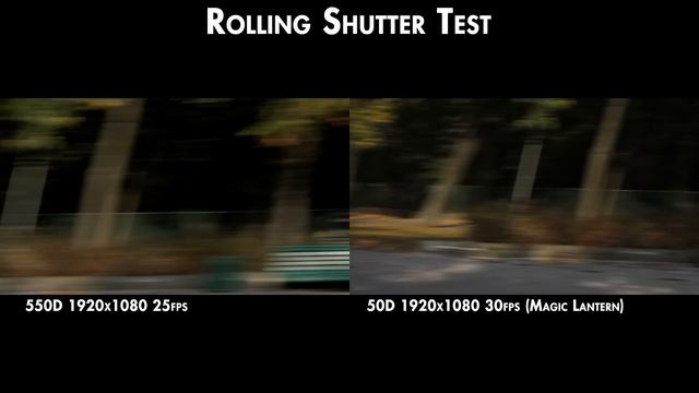 rolling shutter 550D VS 50D (Magic Lantern for Canon 50D test.)