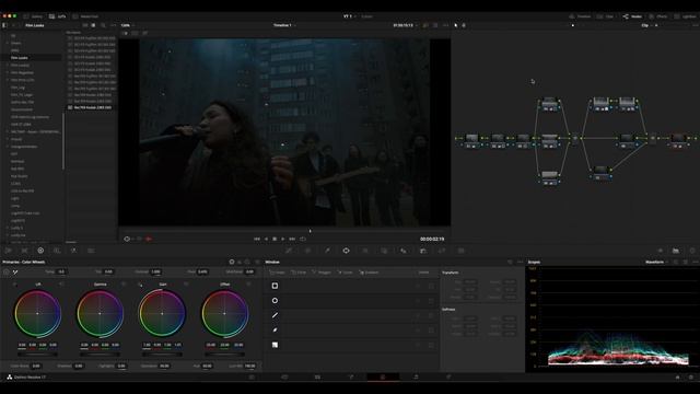 Ночь из дня цветокоррекция в Davinci Resolve