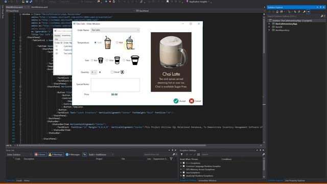 WPF  - Dev Café Inventory Management CSHP220 Final Project