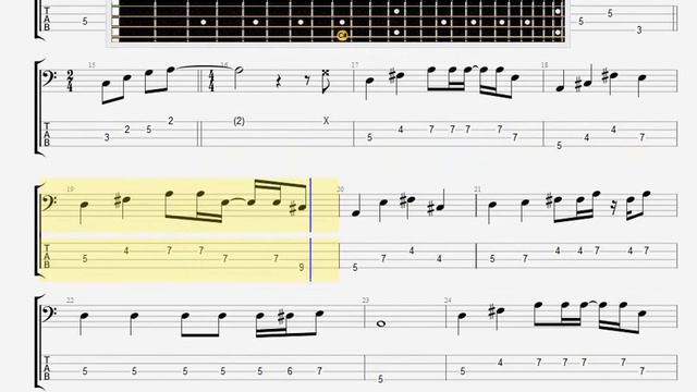 Beatles The She Came in Through the Bathroom Window BASS GUITAR TABLATURE