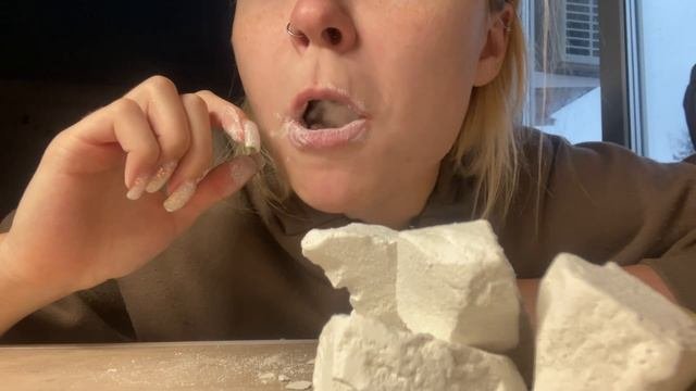 Мел Белая Гора  chalk moor chalkcranchwetмелглинаасмрasmr