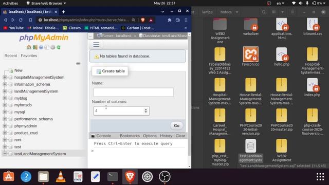 Import database file into phpMyAdmin